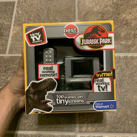 Tiny TV Classics Jurassic Park Edition Real Working Mini Television NEW Toy - Picture 1 of 6